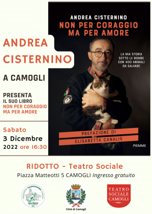 Presentazione del libro di andrea cisternino non per coraggio ma per amore - con l'autore - nel ridotto del teatro sociale di camogli